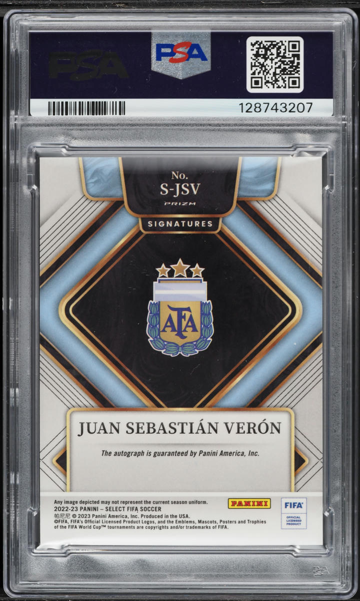 2022 Select FIFA Signatures Blue Pulsar Prizm Juan Sebastian Veron