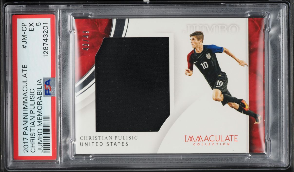 2017 Immaculate Collection Jumbo Christian Pulisic PATCH /49 #JM-CP PSA 5 EX