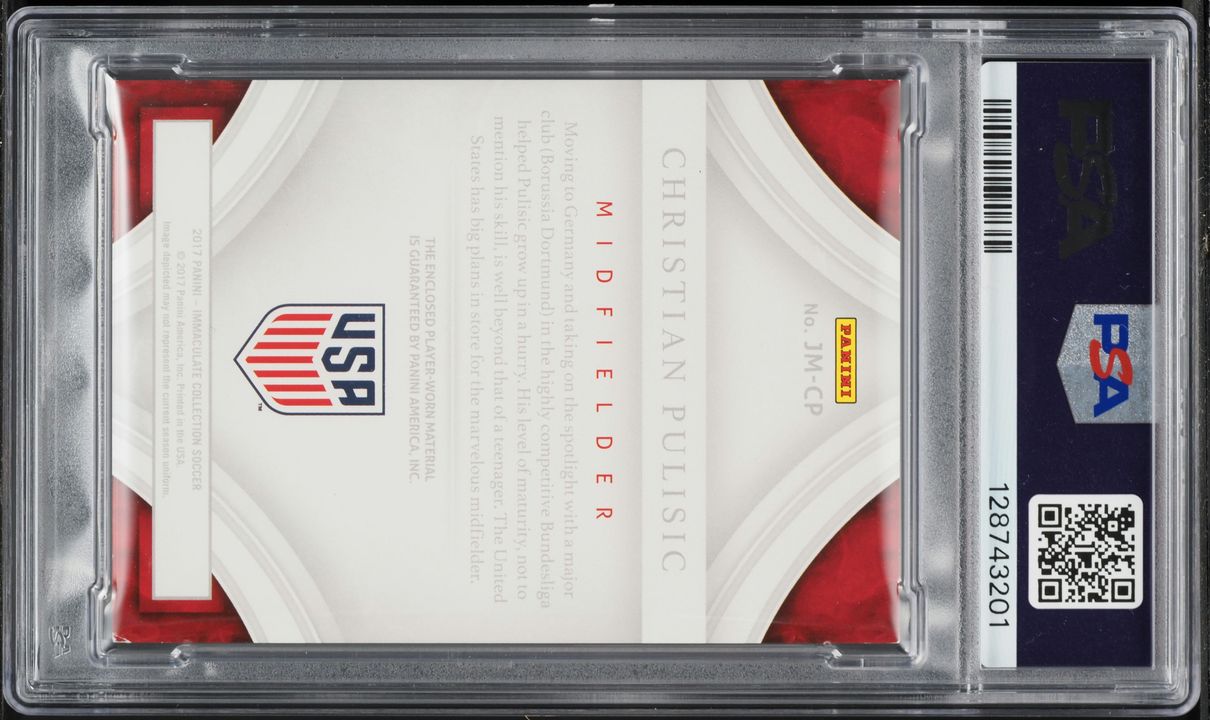 2017 Immaculate Collection Jumbo Christian Pulisic PATCH /49 #JM-CP PSA 5 EX