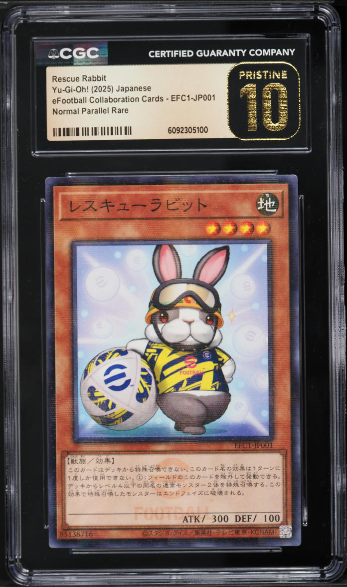 2025 Yu-Gi-Oh! Japanese eFootball Collaboration Cards Rescue Rabbit #EFC1-JP001 CGC 10 PRISTINE