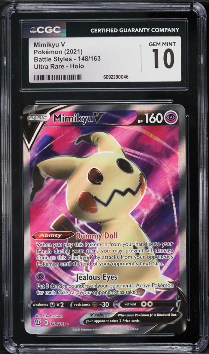 2021 Pokemon Sword & Shield Battle Styles Full Art Mimikyu V #148
