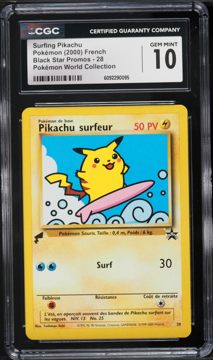 how rare is surfing pikachu pokemon card [PSA 10] {021/028} V Wait!? Surfing Pikachu VMAX is