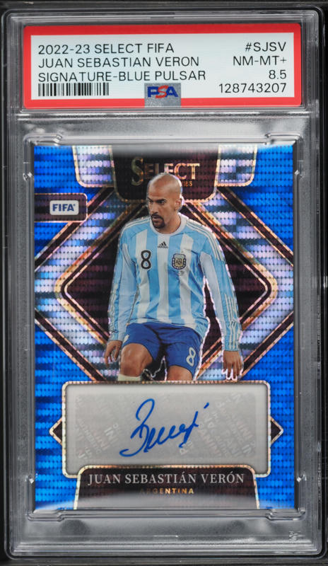 2022 Select FIFA Signatures Blue Pulsar Prizm Juan Sebastian Veron