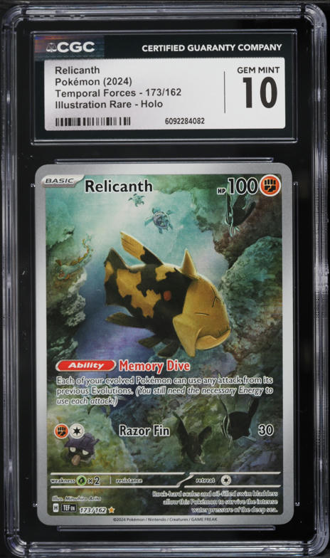 2024 Pokemon Scarlet & Violet Temporal Forces IR Relicanth #173 CGC 10 GEM MINT