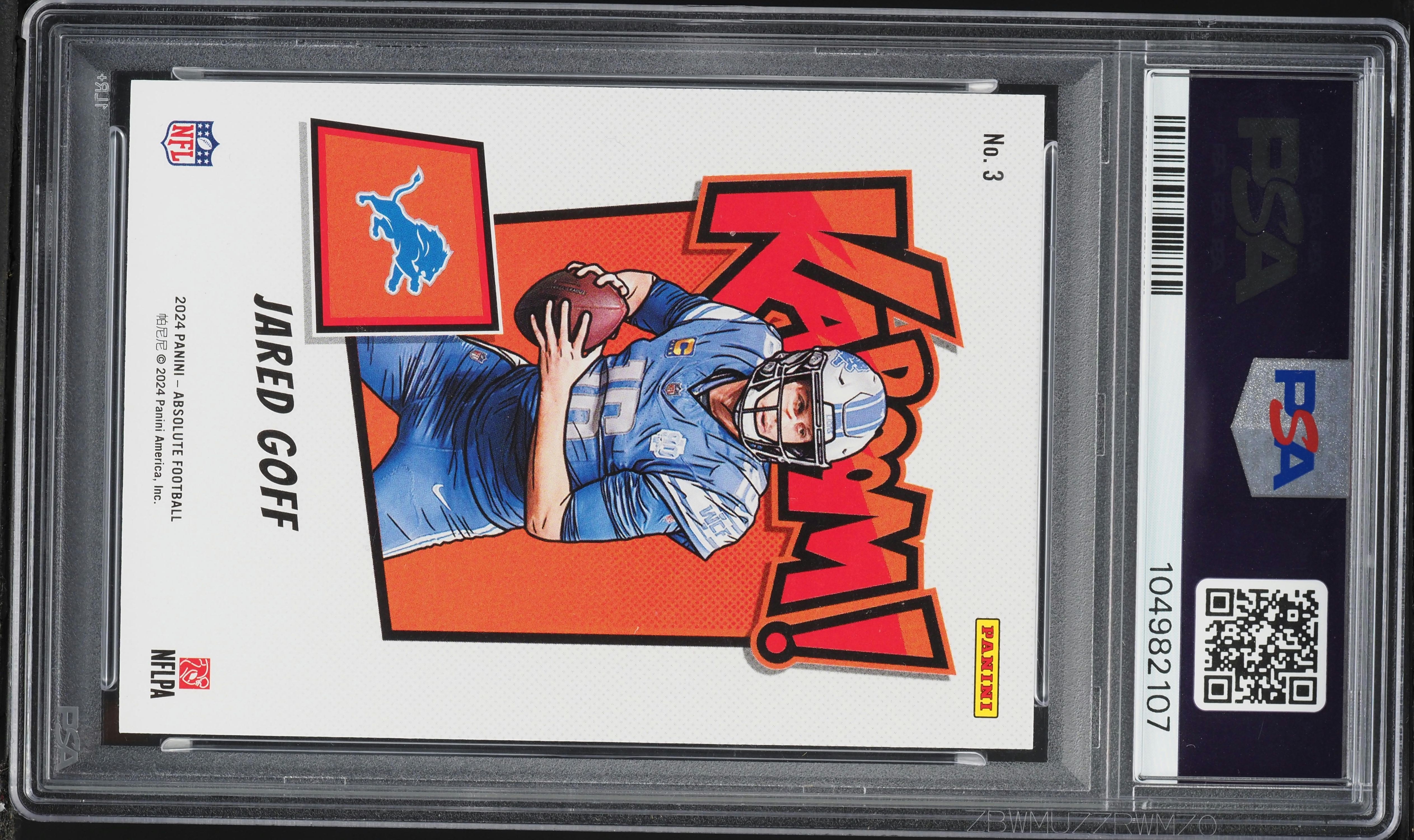 2024 Absolute Kaboom! Horizontal Jared Goff #3 PSA 9 MINT on