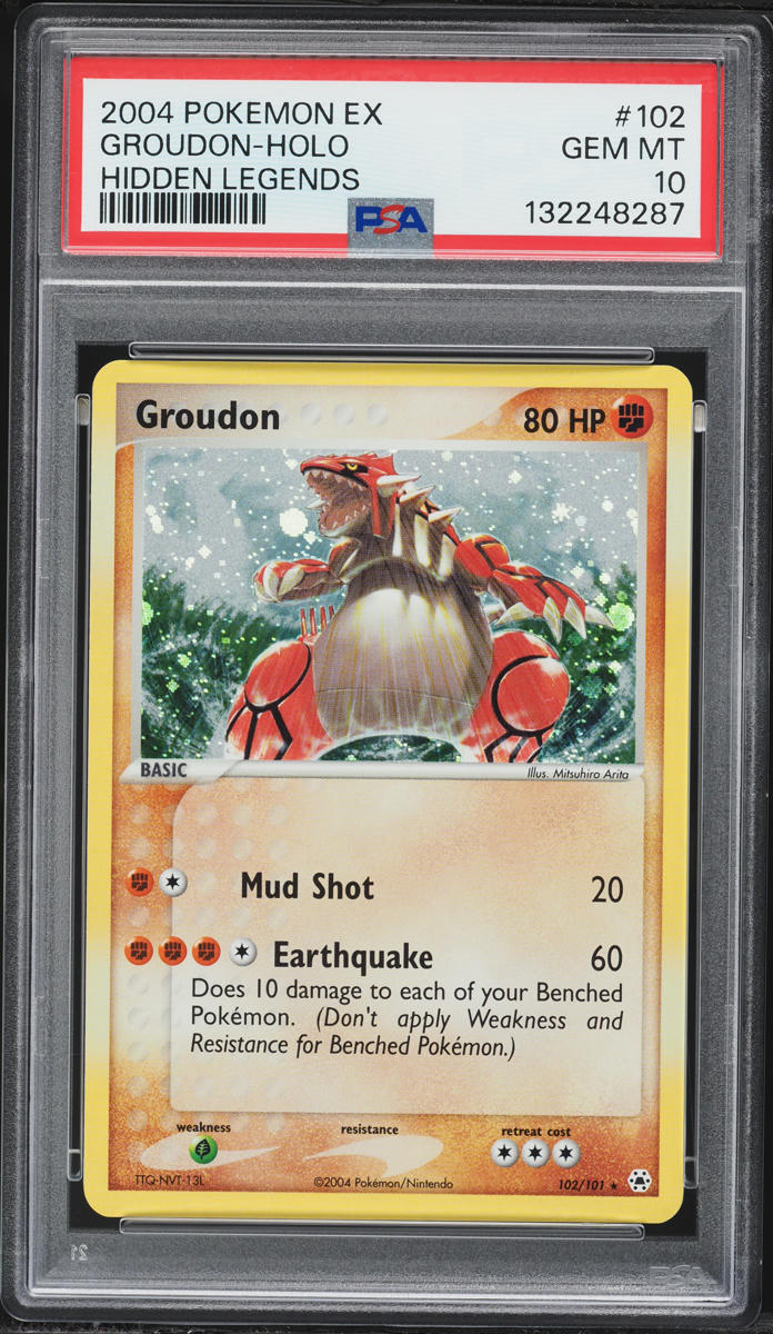 2004 Pokemon EX Hidden Legends Holo Groudon #102 PSA 10 GEM MINT