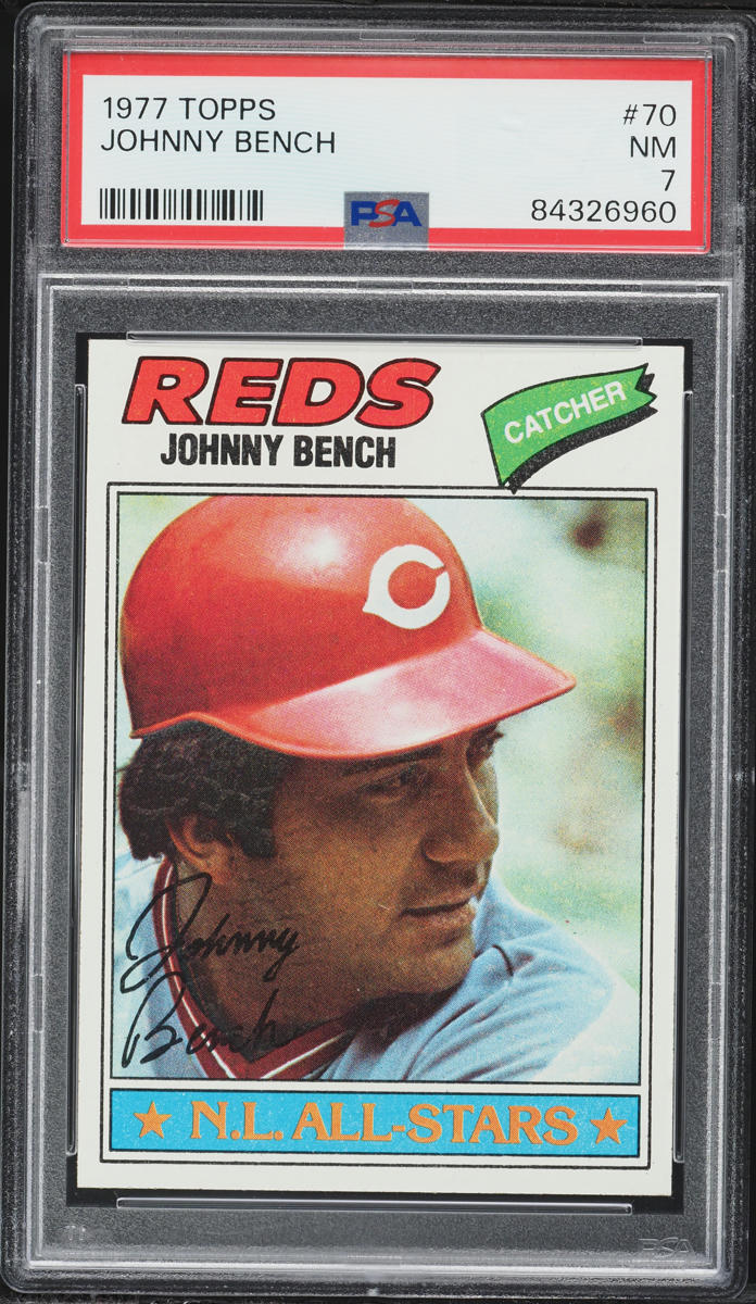 1977 Topps Johnny Bench ALL-STAR #70 PSA 7 NRMT