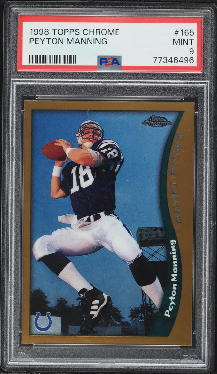 1998 Topps Chrome Peyton Manning ROOKIE #165 PSA 9 MINT