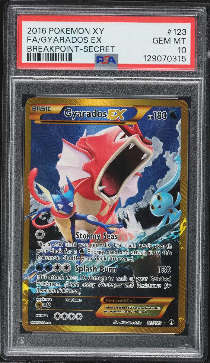 2016 Pokemon XY Breakpoint Full Art Gyarados Ex #123 PSA 10 GEM MINT