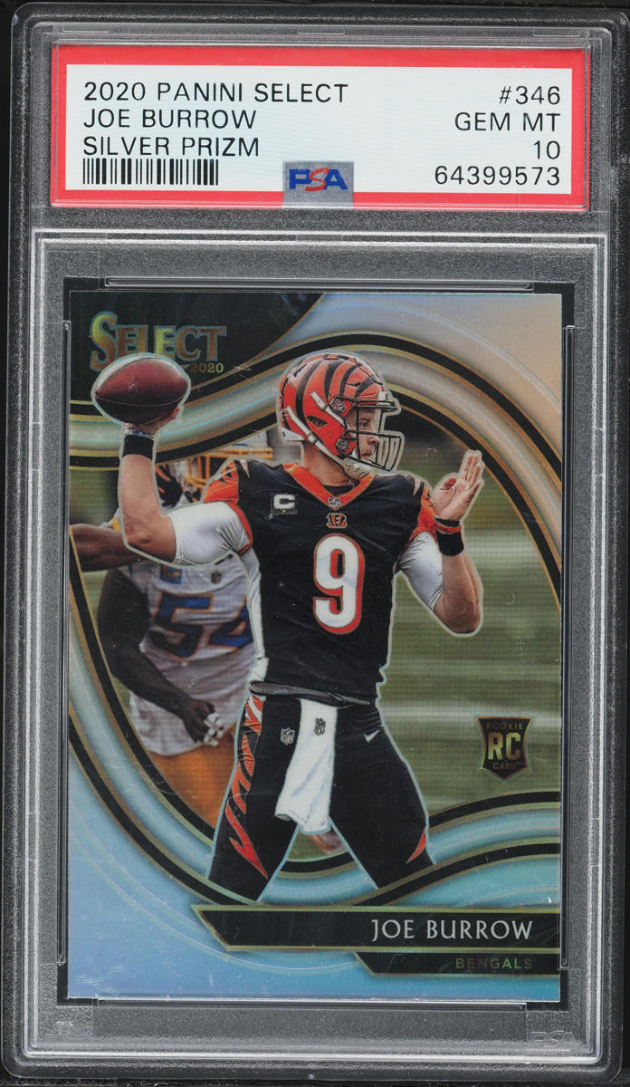2020 Select Field Level Silver Prizm Joe Burrow ROOKIE #346 PSA 10 GEM MINT