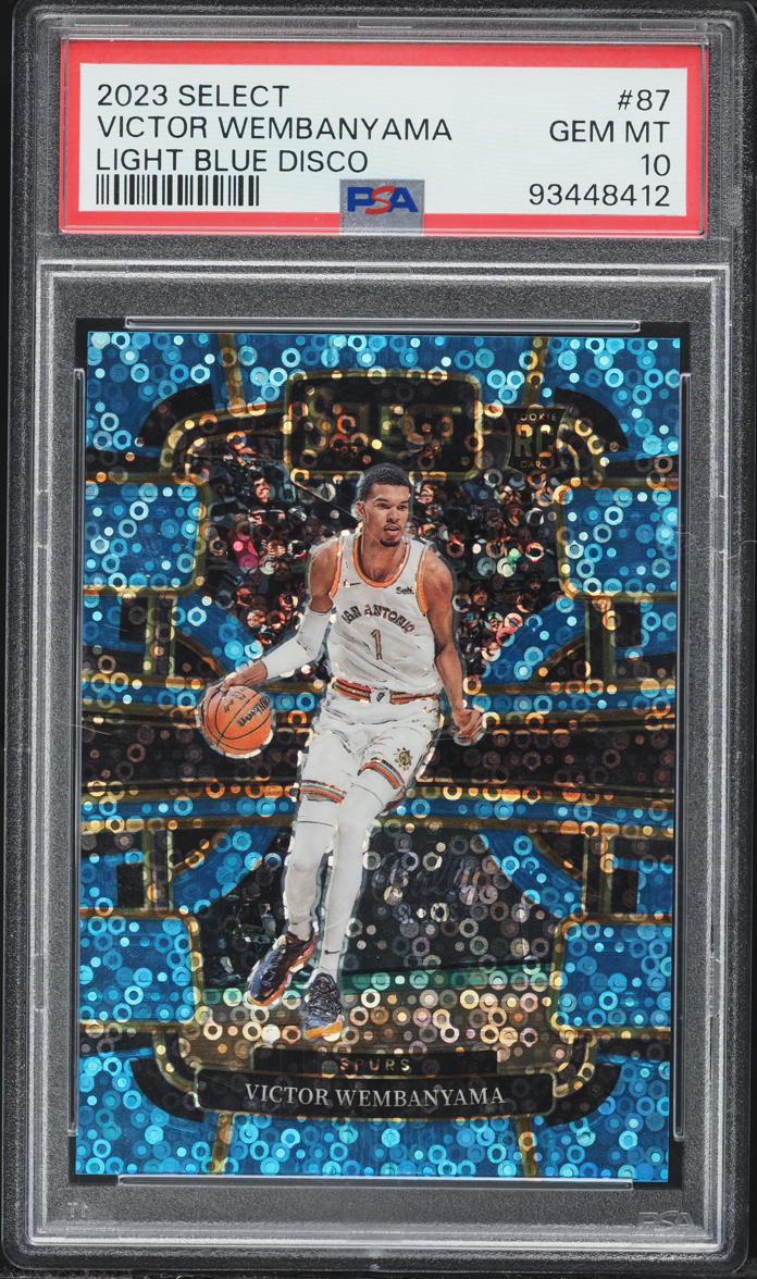 2023 Select Concourse Light Blue Disco Victor Wembanyama ROOKIE /99 #87 PSA 10 GEM MINT