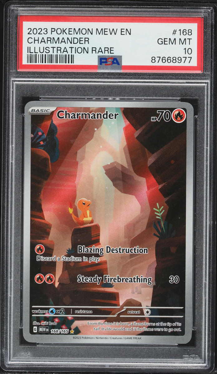 2023 Pokemon Scarlet & Violet 151 Illustration Rare Charmander #168 PSA 10 GEM MINT