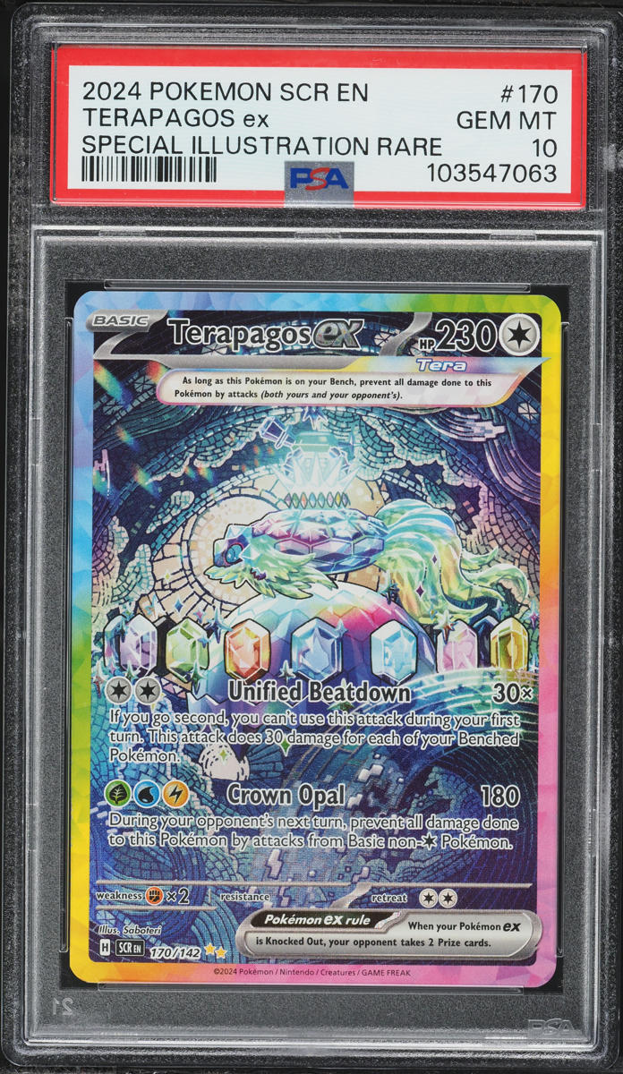 2024 Pokemon Scarlet & Violet Stellar Crown SIR Terapagos EX #170 PSA 10 GEM MINT