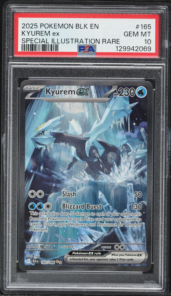 2025 Pokemon Scarlet & Violet Black Bolt SIR Kyurem EX #165 PSA 10 GEM MINT