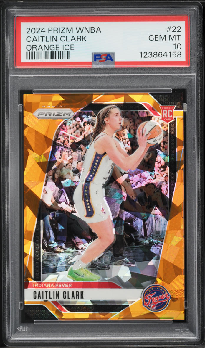2024 Panini Prizm WNBA Orange Ice Caitlin Clark ROOKIE #22 PSA 10 GEM MINT