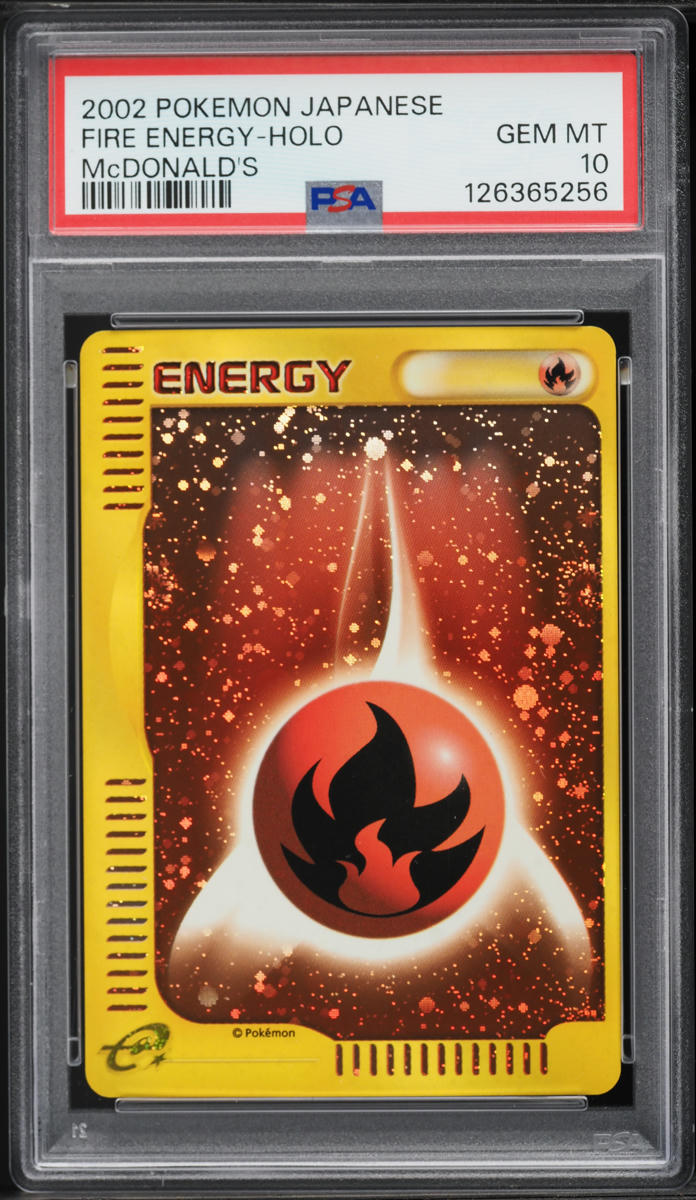 2002 Pokemon Japanese McDonald's Holo Fire Energy PSA 10 GEM MINT