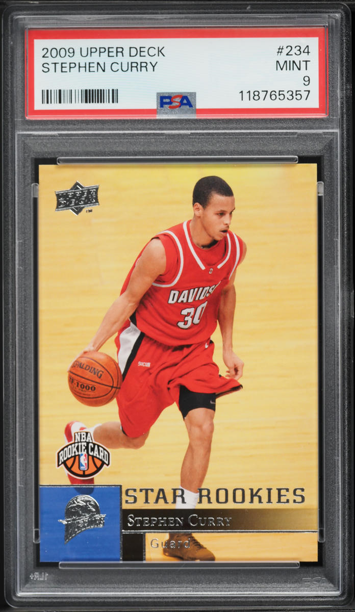 2009 Upper Deck Basketball Stephen Curry ROOKIE #234 PSA 9 MINT on