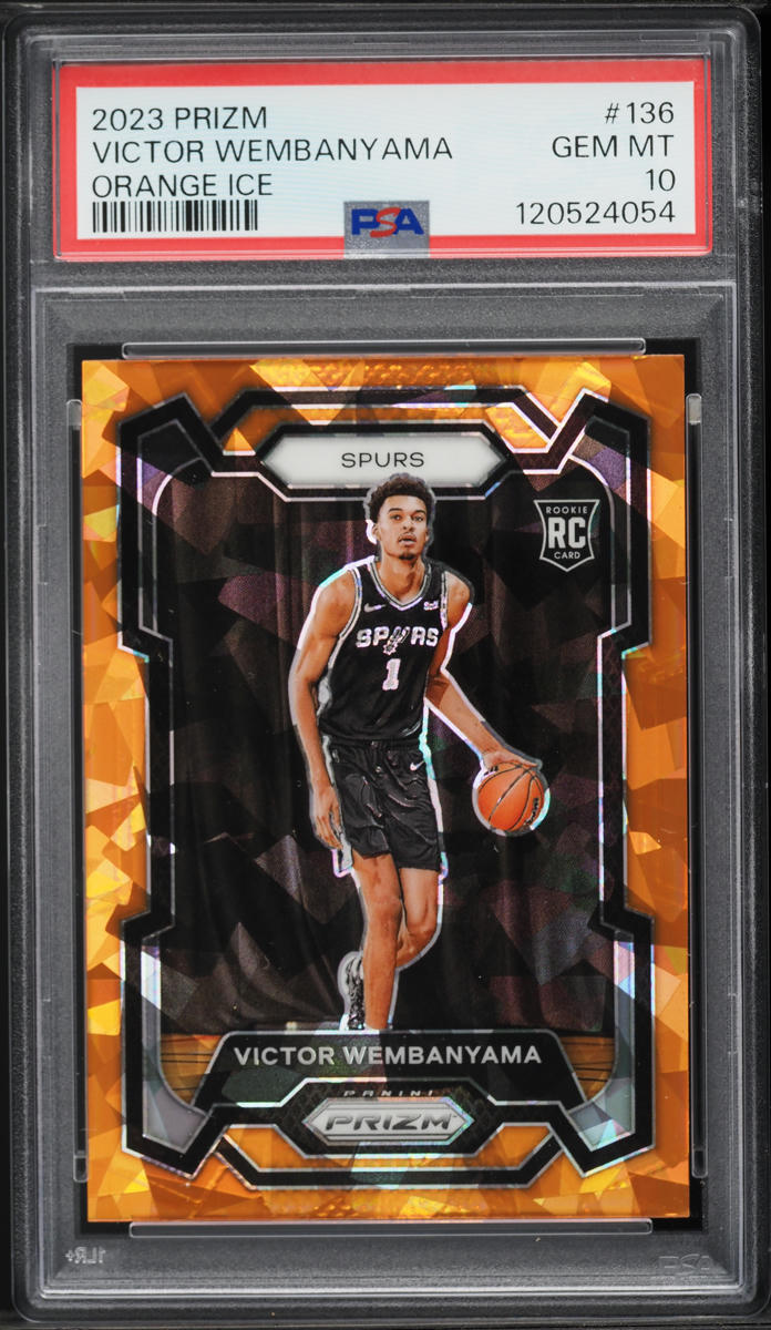 2023 Panini Prizm Orange Ice Victor Wembanyama ROOKIE #136 PSA 10 GEM MINT