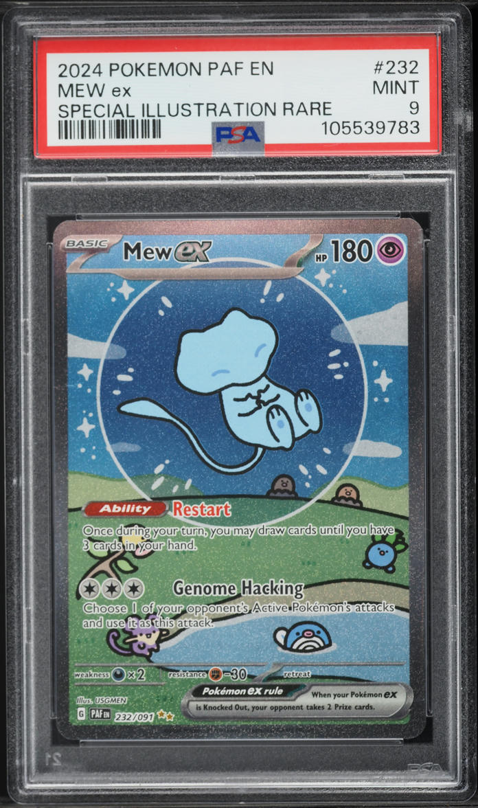 2024 Pokemon Scarlet & Violet Paldean Fates SIR Shiny Mew ex #232 PSA 9 MINT