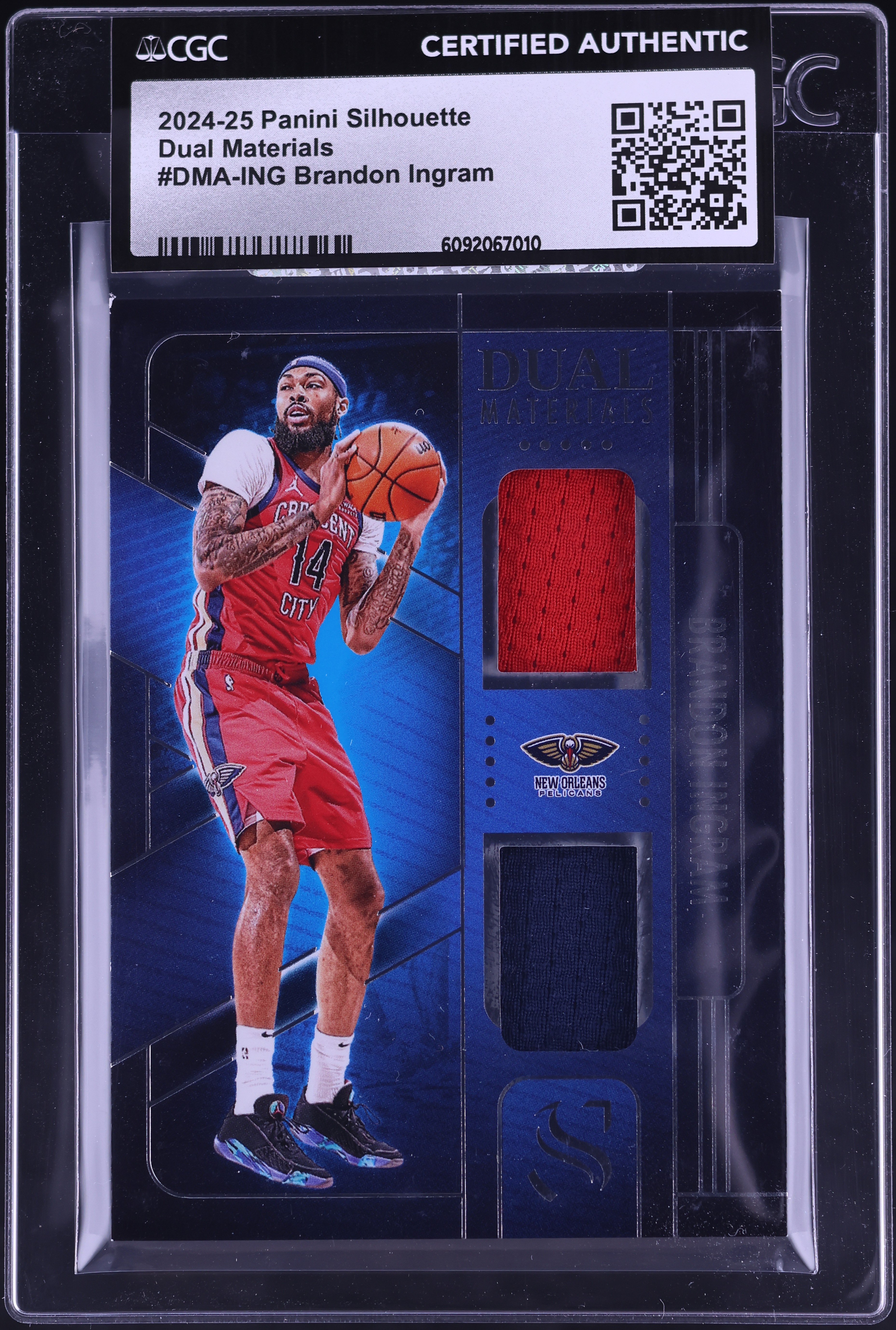 2024 Panini Silhouette Dual Brandon Ingram PATCH #DMA-ING CGC AUTH