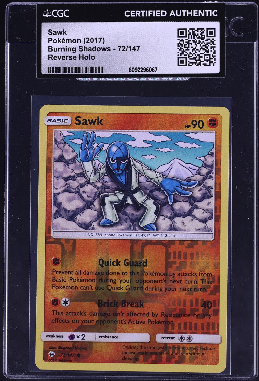 sawk pokemon card value 72/147 Reverse Holo from 081/172 / Common Card Type / HP / Stage Sawk - 62/114 (Reverse Foil)