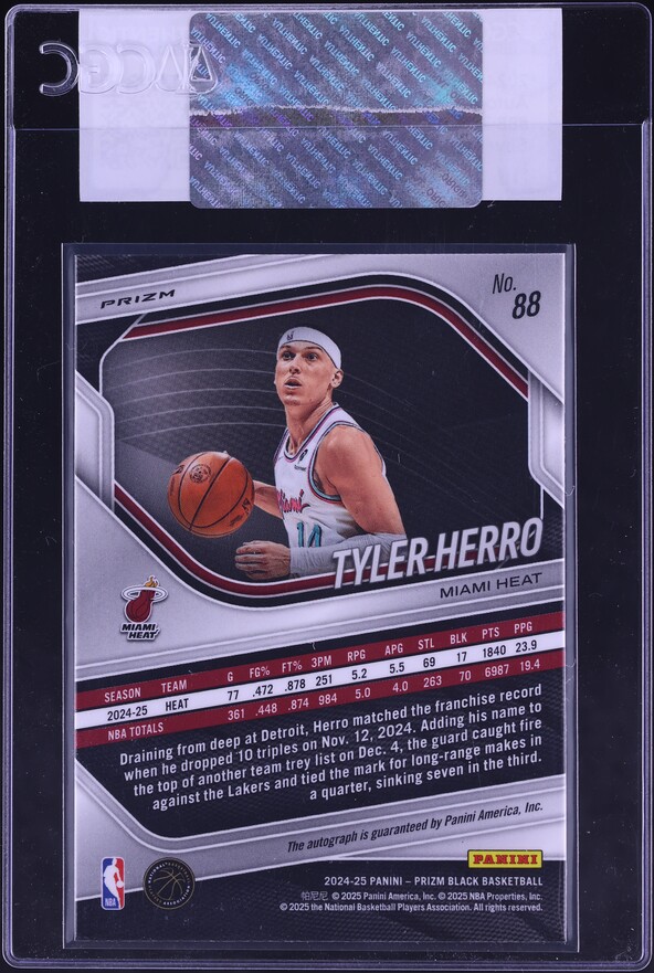 Tyler Herro contenders RC auto /49シリ 2019-20 Panini Contenders Tyler Herro Auto RC Serial #/49! Graded