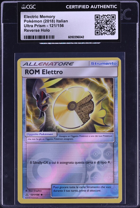 2018 Pokemon Italian Sun & Moon Ultra Prism Reverse Holo Electric Memory #121 CGC AUTH