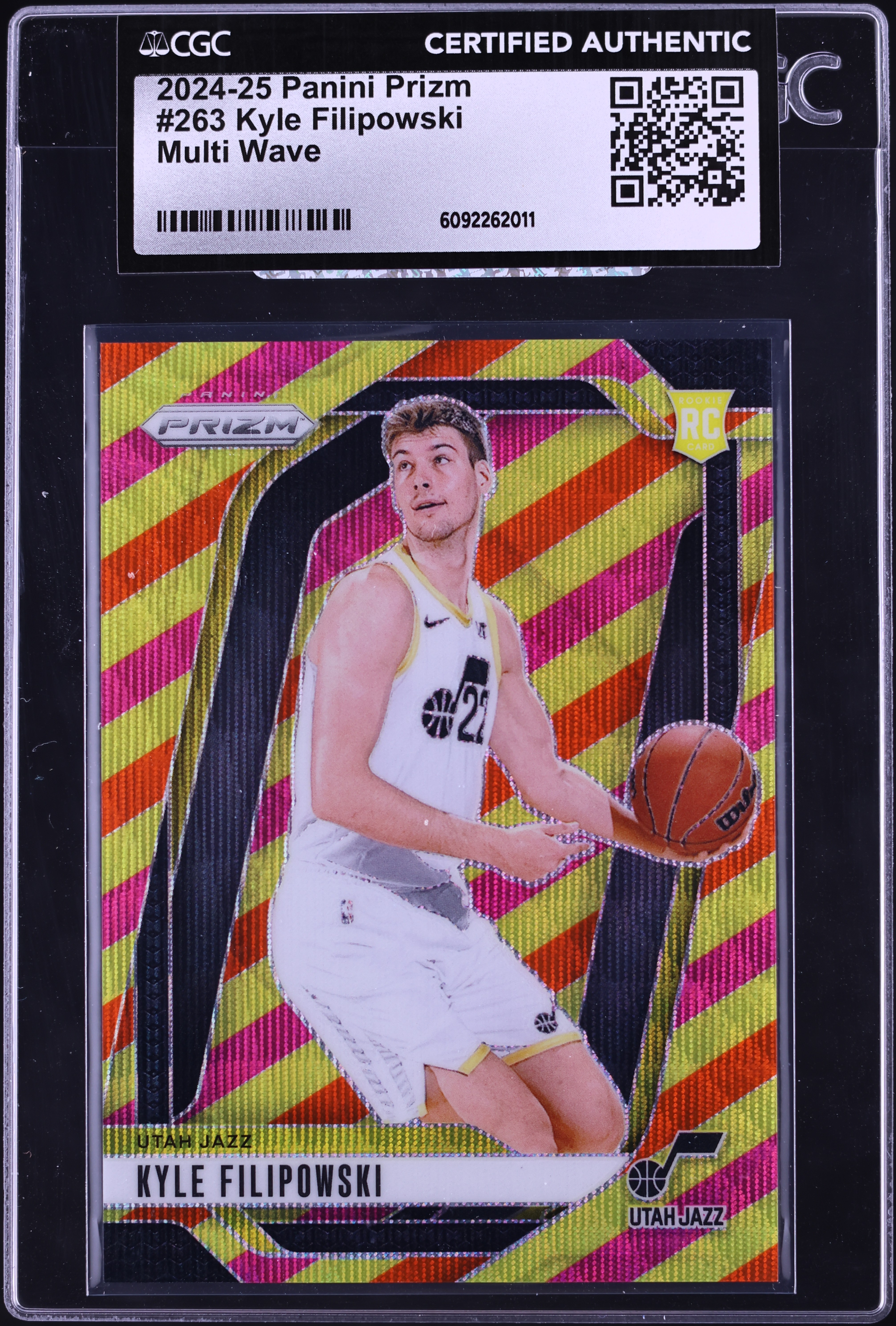 2024 Panini Prizm Multi Wave Kyle Filipowski ROOKIE /88 #263 CGC 