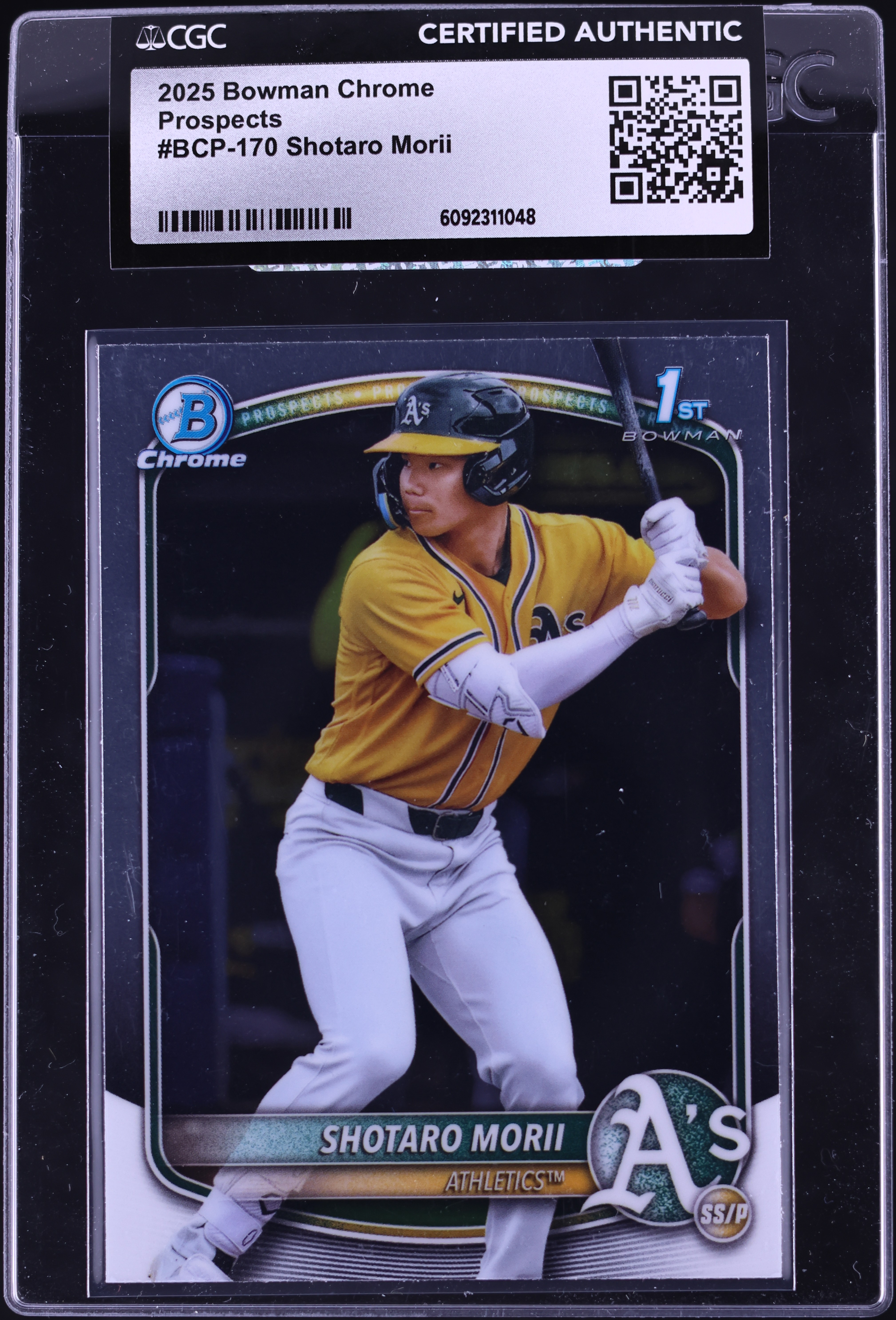2025 Bowman Chrome Shotaro Morii PROSPECT #BCP-170 CGC AUTH on