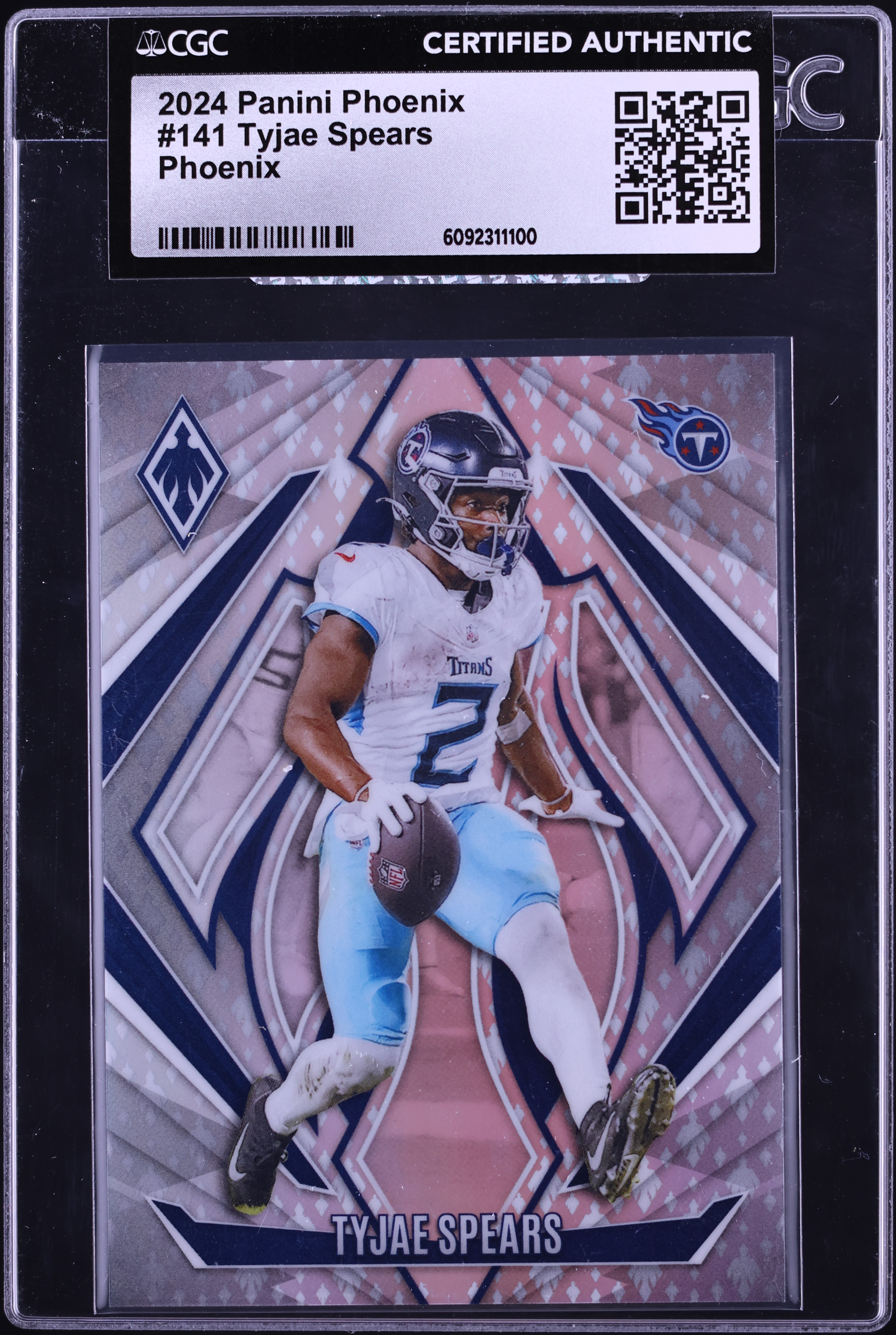 2024 Panini Phoenix Tyjae Spears /399 #141 CGC AUTH on Fanatics