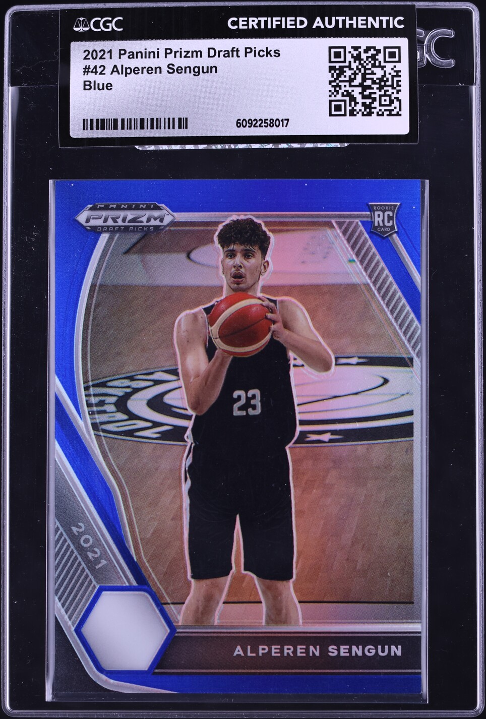 2021 Panini Prizm Draft Picks Blue Alperen Sengun ROOKIE /199 #42 CGC AUTH