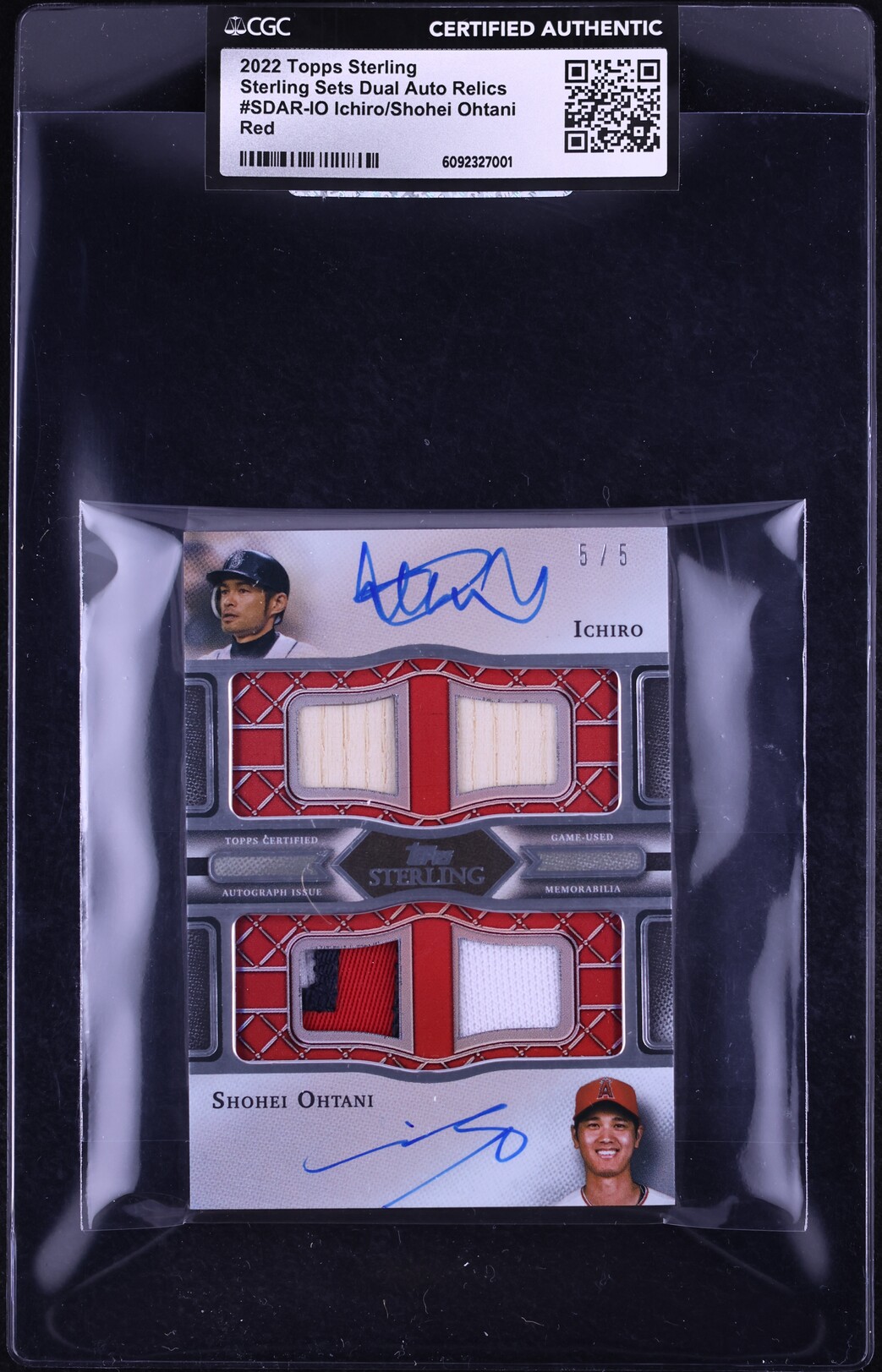 2022 Topps Sterling Sets Red Ichiro Shohei Ohtani GAME-USED PATCH