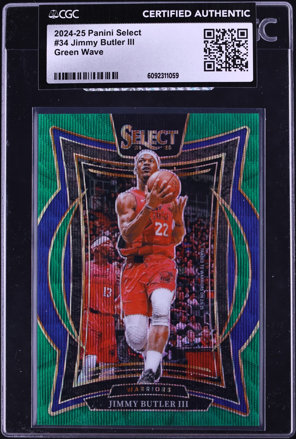 2024 Select Concourse Green Wave Jimmy Butler III /50 #34 CGC AUTH on  Fanatics Collect, image size:964x1428