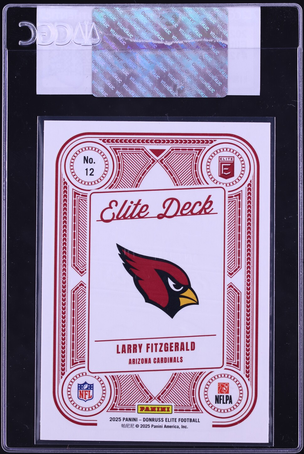 2025 Donruss Elite Elite Deck Larry Fitzgerald #12 CGC AUTH