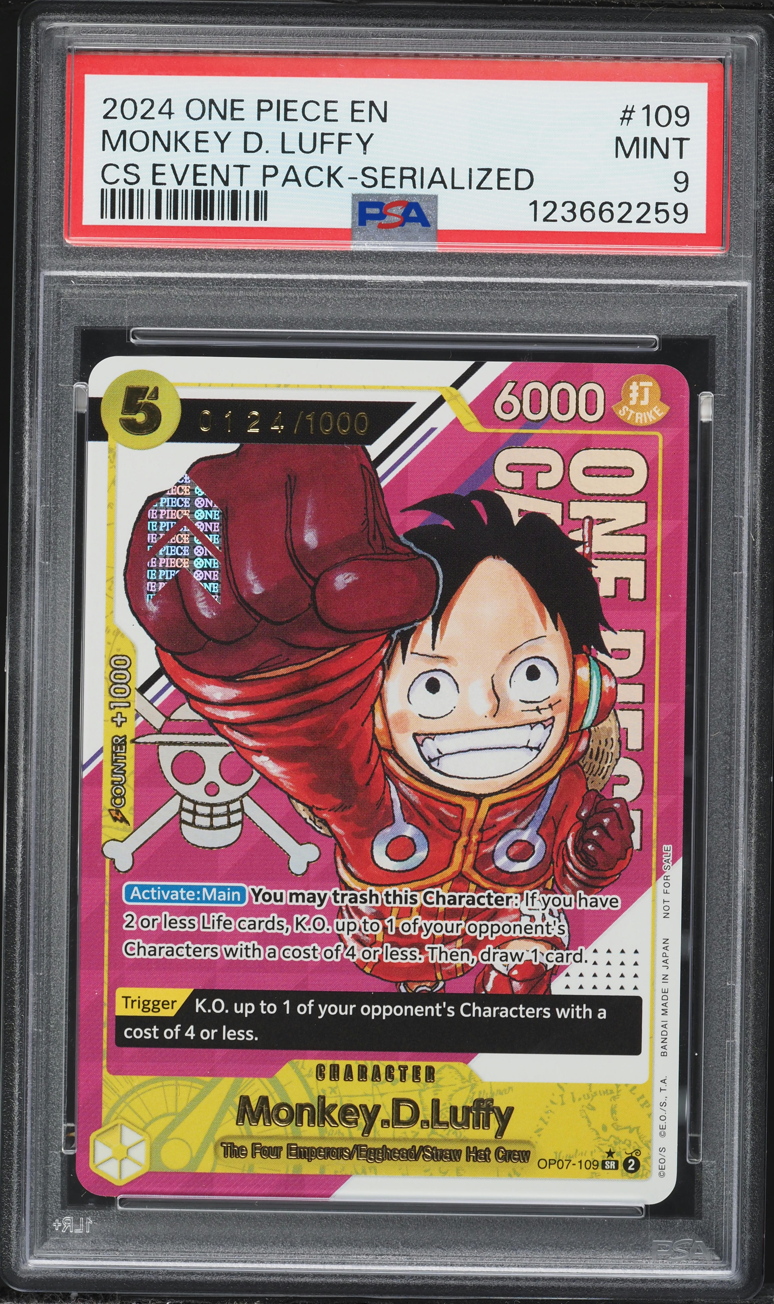 2024 One Piece Championship Event Pack Serialized Monkey D. Luffy 