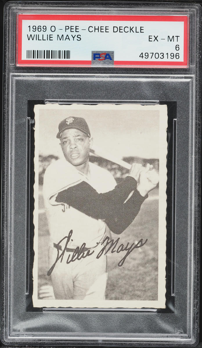 1969 O-Pee-Chee Deckle Willie Mays PSA 6 EXMT