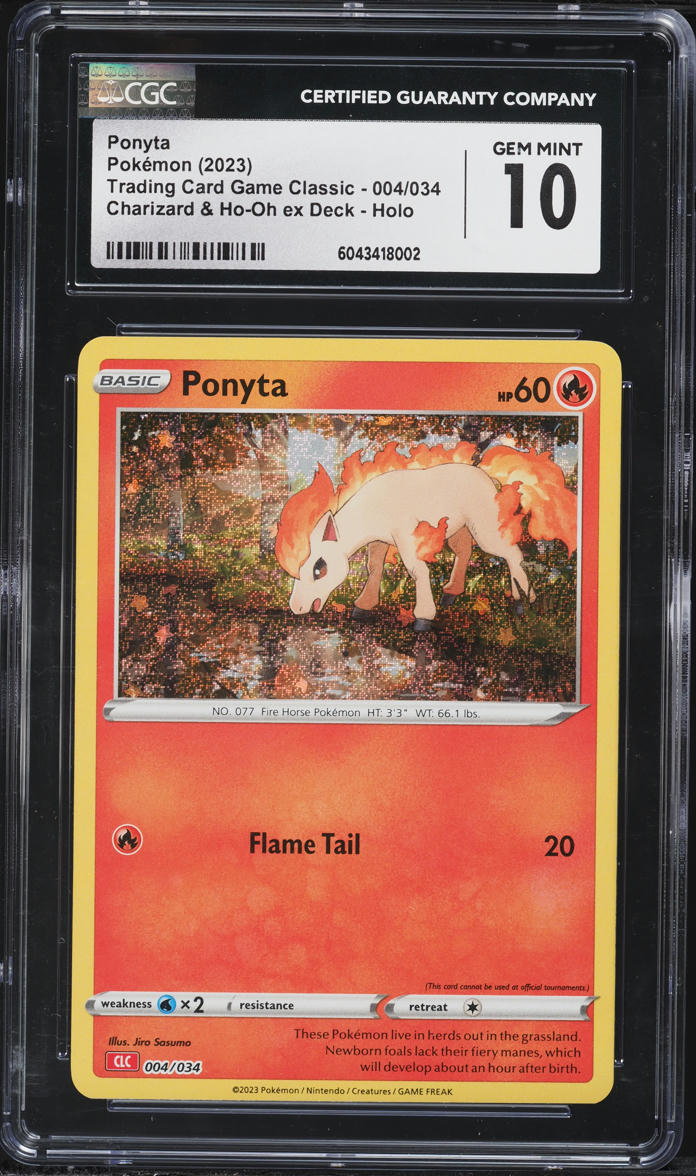 2023 Pokemon TCG Classic Collection Holo Ponyta #4 CGC 10 GEM MINT on  Fanatics Collect