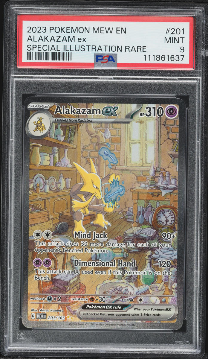 2023 Pokemon Scarlet & Violet 151 Special Illustration Rare Alakazam Ex #201 PSA 9 MINT