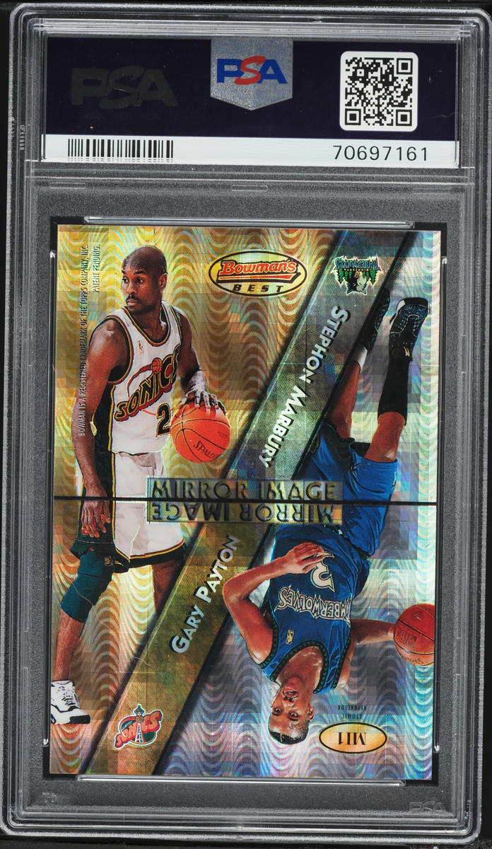 1997 Bowman's Best Mirror Image Atomic Ref Jordan Mercer Marbury Payton #MI1 PSA 10 GEM MINT