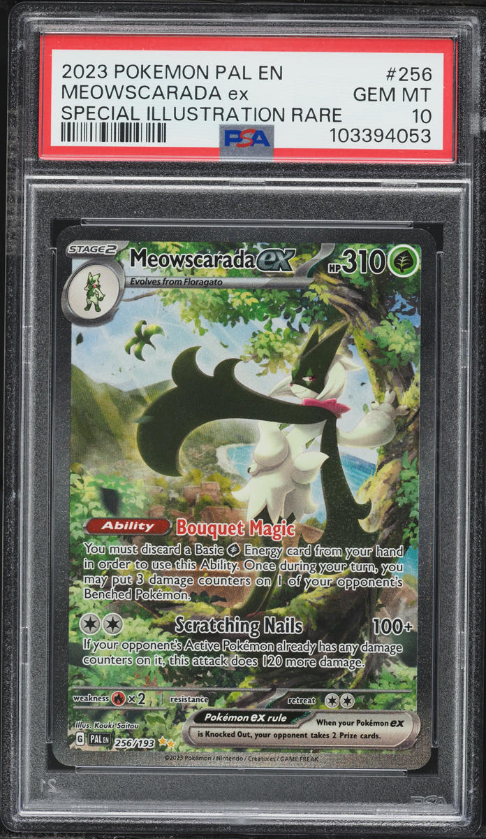 2023 Pokemon Scarlet & Violet Paldea Evolved SIR Meowscarada ex #256 PSA 10 GEM MINT