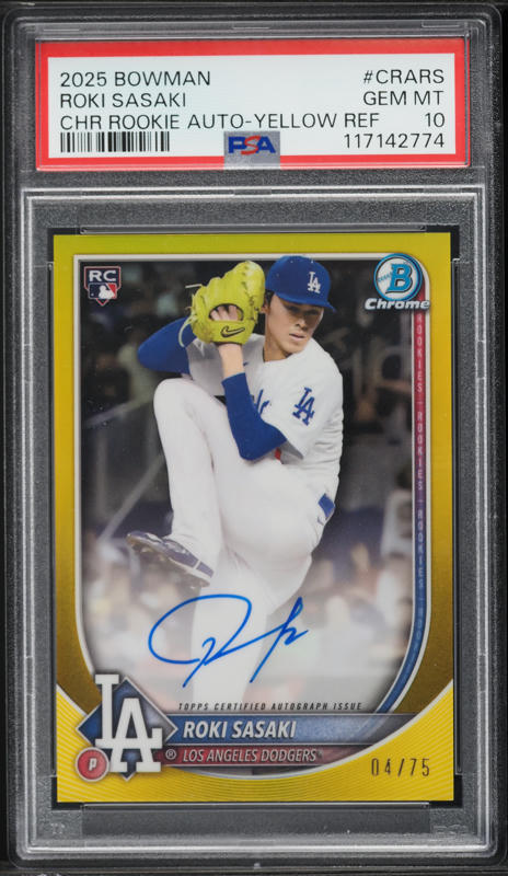 2023 Bowman Chrome NPB Roki Sasaki #92 PSA 10 GEM MINT on Fanatics 