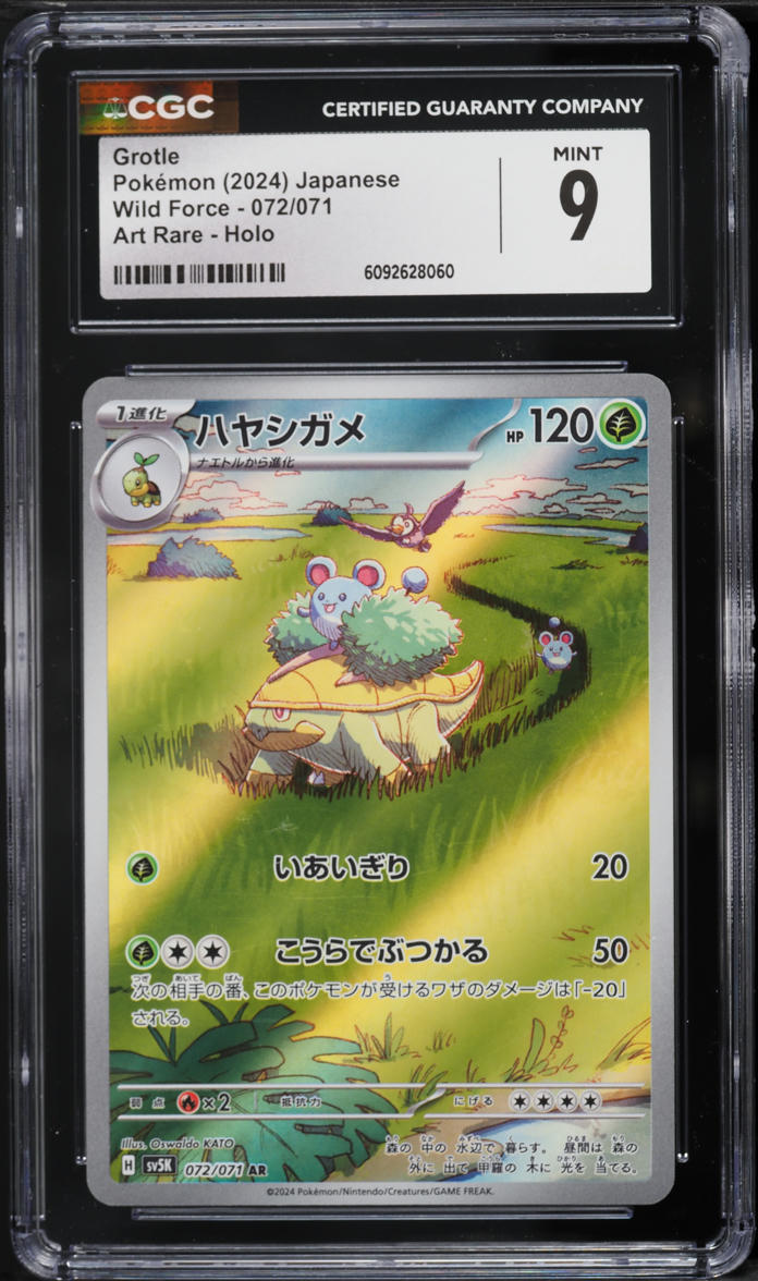 2024 Pokemon Japanese Scarlet & Violet Wild Force AR Grotle #72