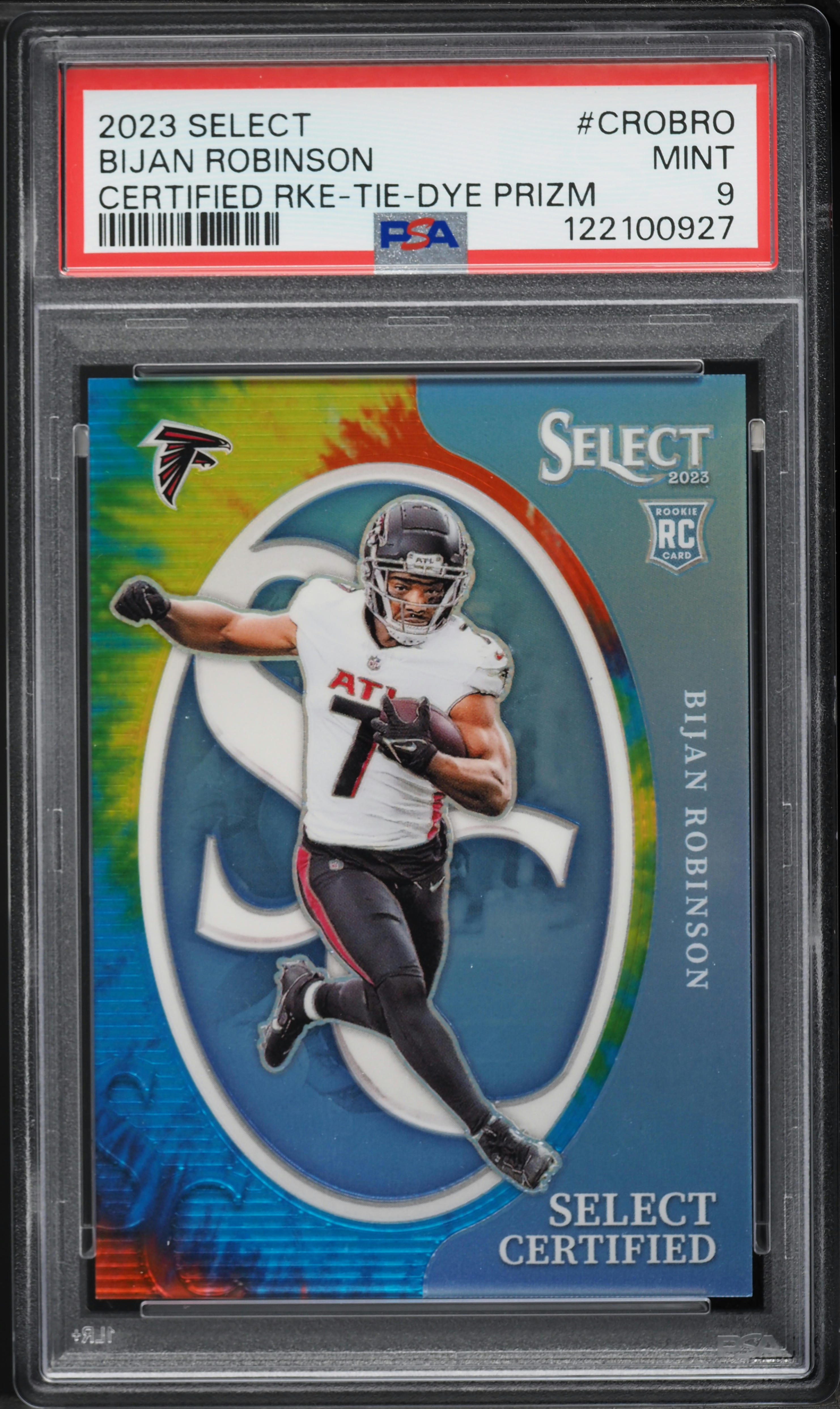 2023 Select Certified Tie-Dye Prizm Bijan Robinson ROOKIE /25 #CRO