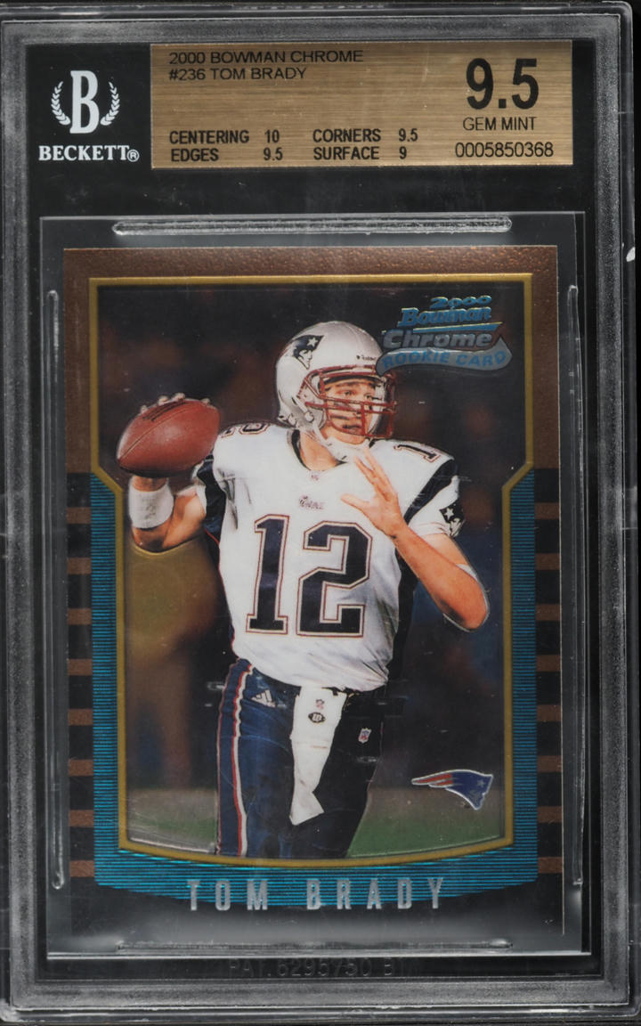 2000 Bowman Chrome Tom Brady ROOKIE #236 BGS 9.5 GEM MINT