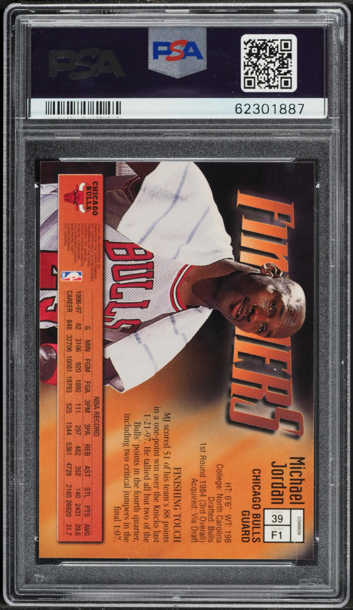 1997 Finest Basketball Michael Jordan #39 PSA 10 GEM MINT