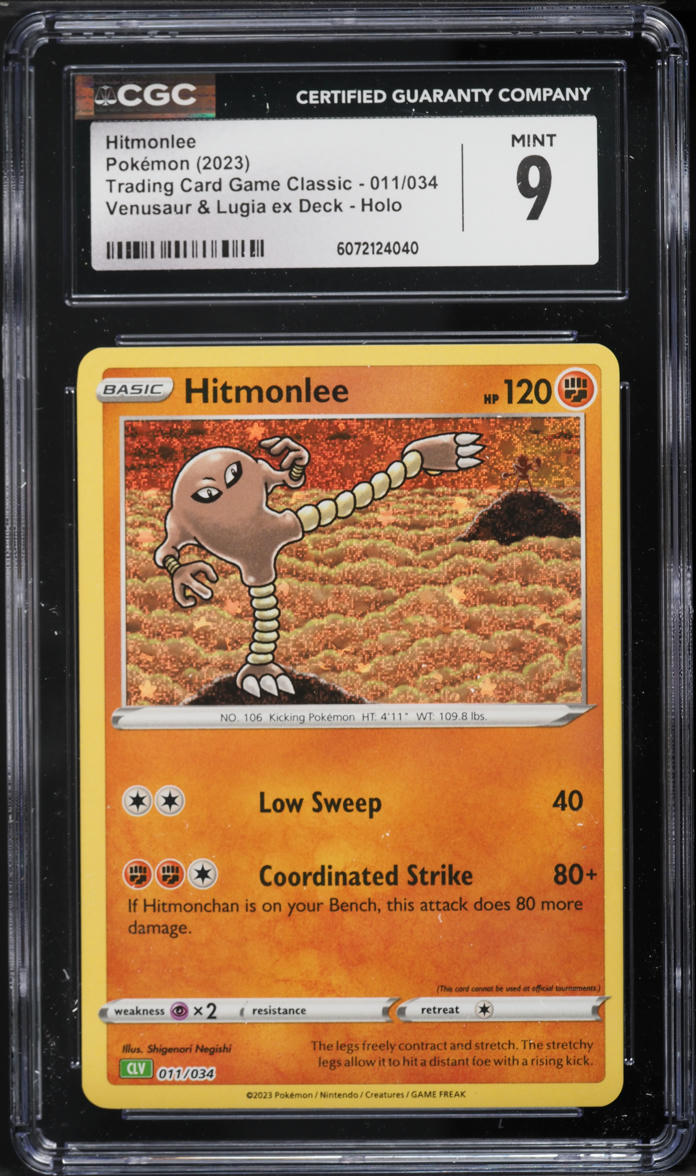 2023 Pokemon TCG Classic Collection Holo Hitmonlee #11 CGC 9 MINT on  Fanatics Collect