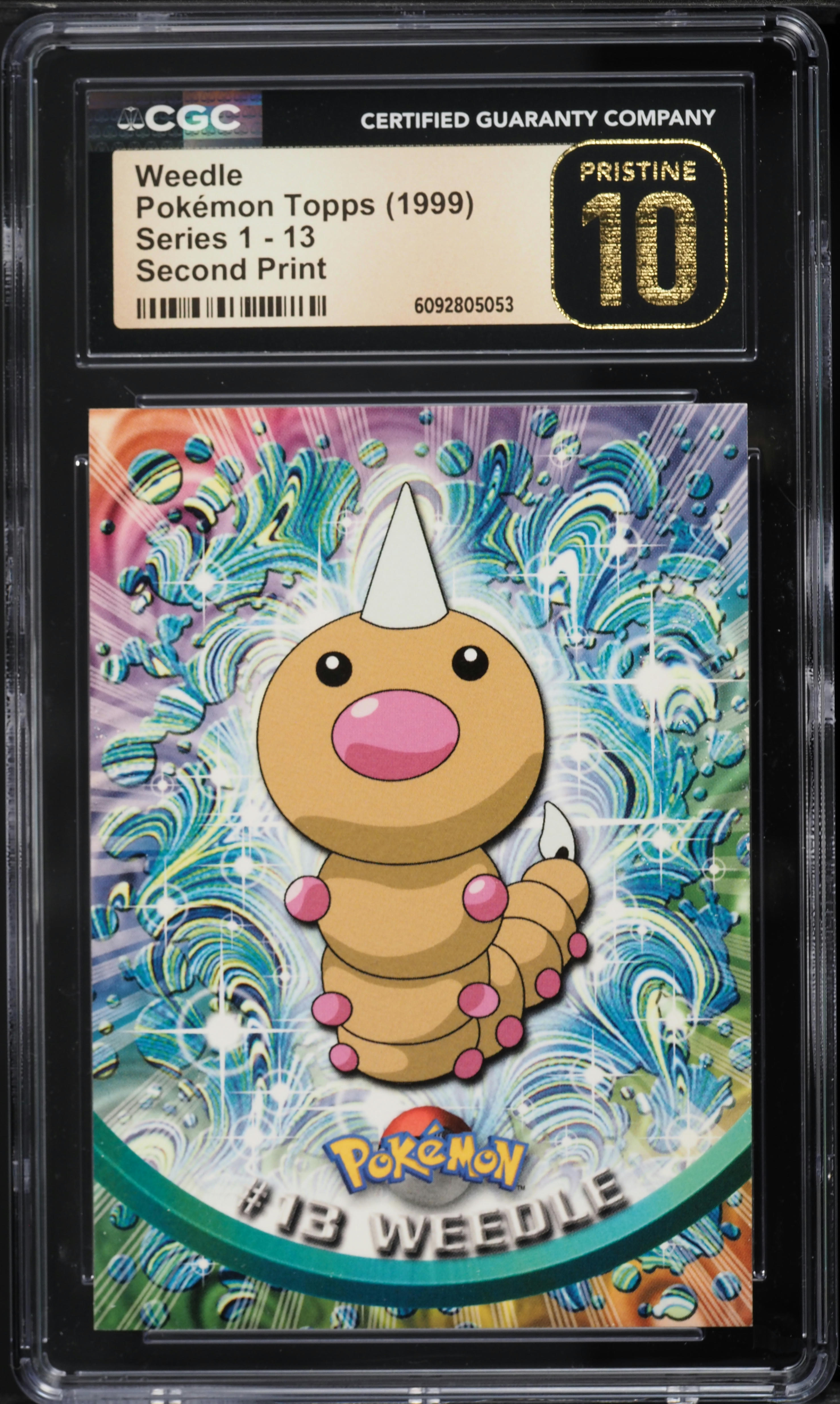 1999 weedle pokemon card value 1999 POKEMON GAME 69 WEEDLE BASE SET 1999-2000 PSA 10 Gem MINT