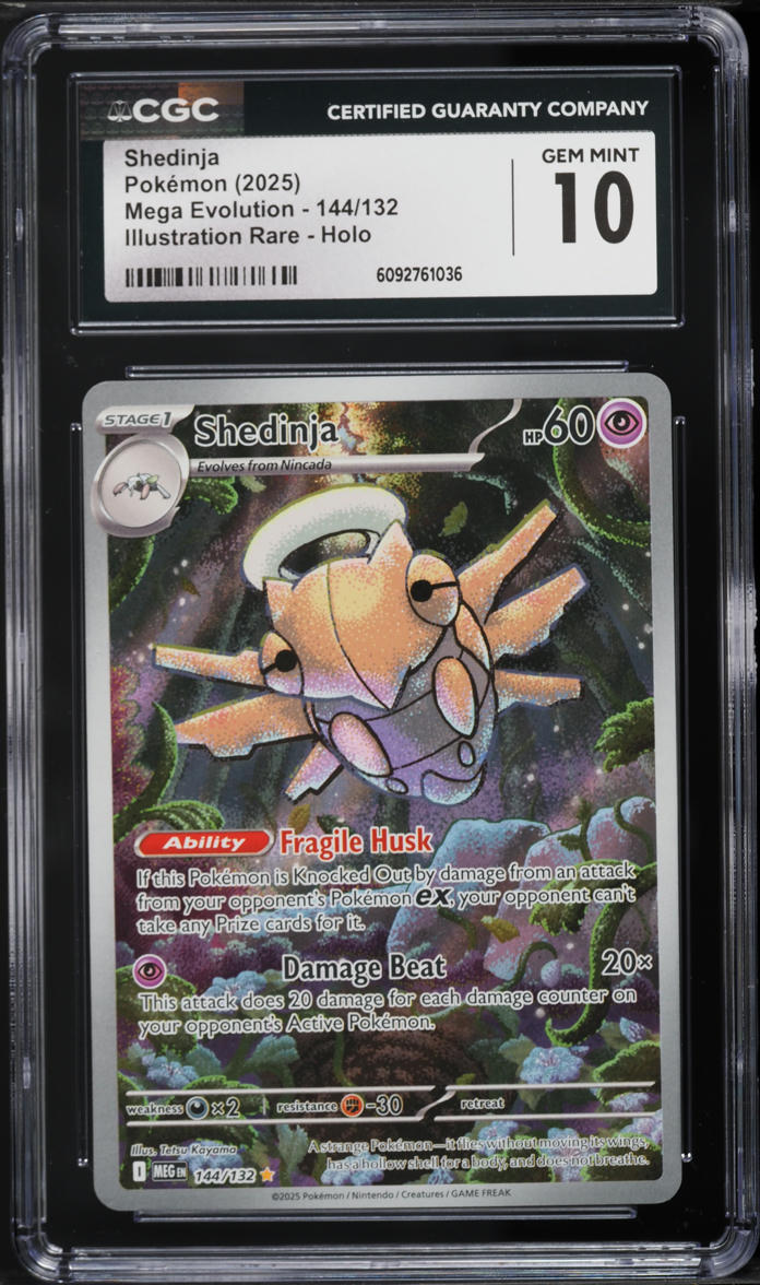 2025 Pokemon Mega Evolution IR Shedinja #144 CGC 10 GEM MINT
