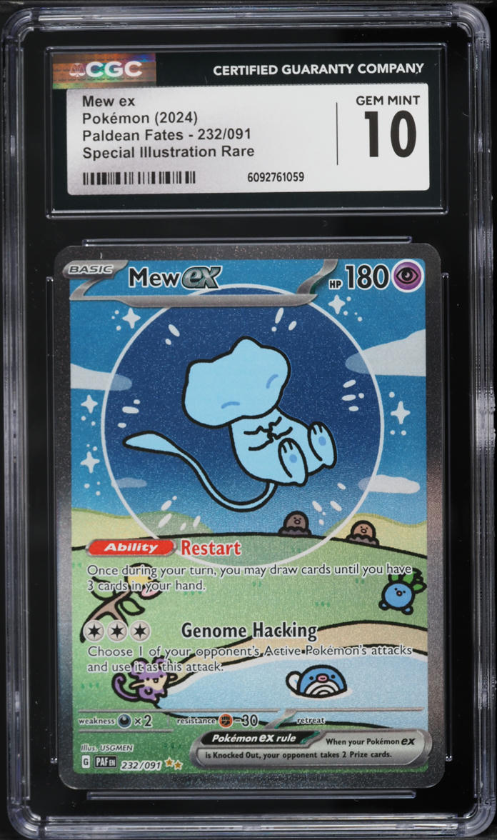 2024 Pokemon Scarlet & Violet Paldean Fates SIR Mew Ex #232 CGC 10 GEM MINT