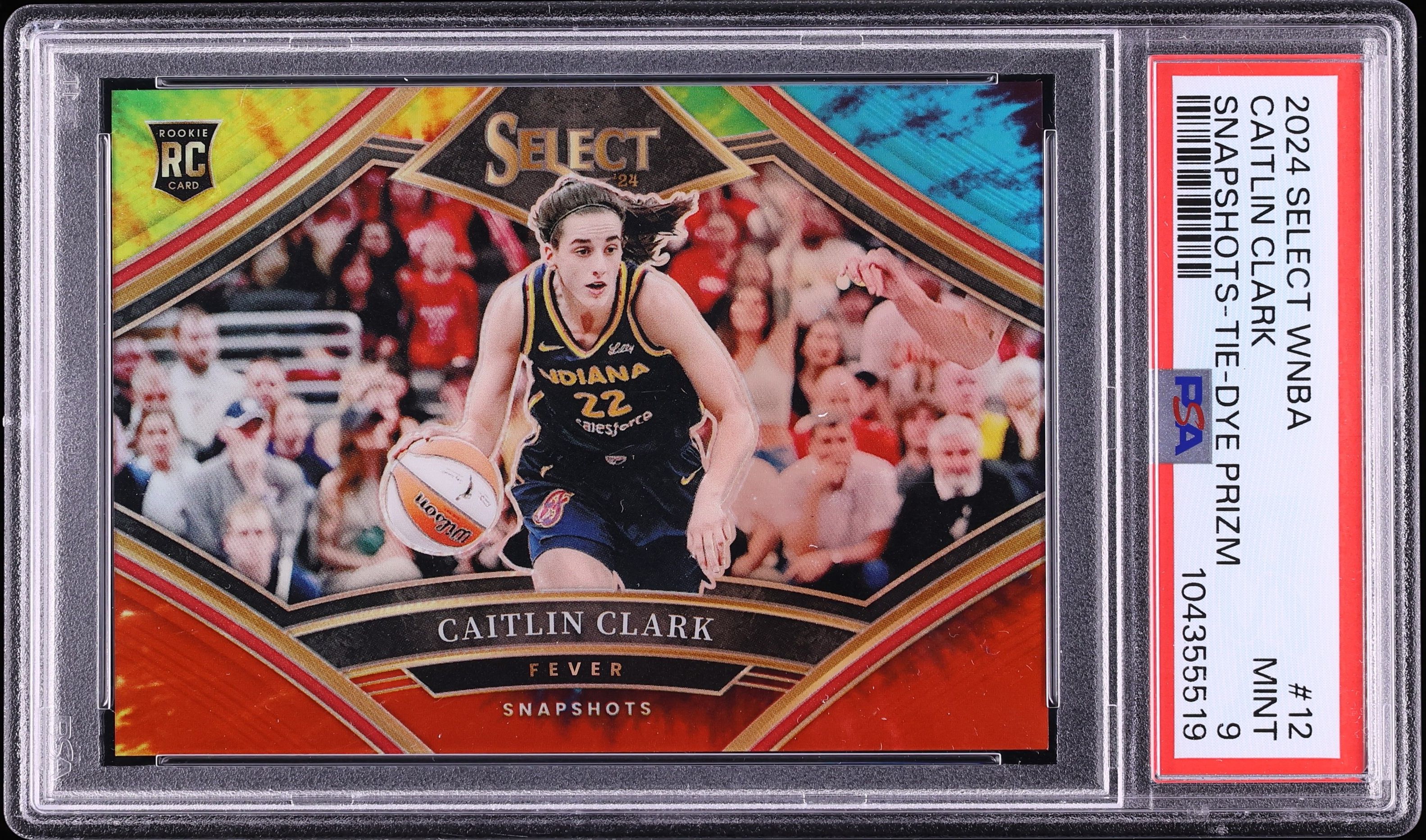 シガレットカード・クリケッターズ 2024 Select WNBA Snapshots Tie Dye Prizm Caitlin Clark ROOKIE /25
